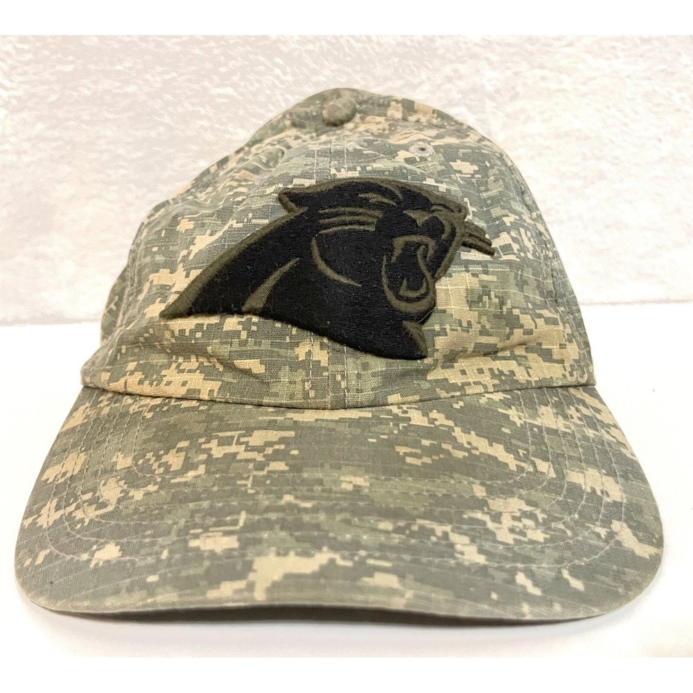 Carolina Panthers Hat Cap Strap Back military Camo Brown Green 47 Brand NFL